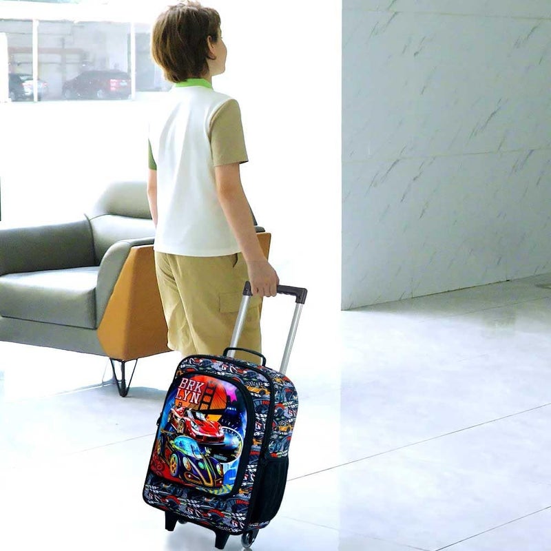 KLFVB Kids Luggage for Boys Girls, Cute Rolling Wheels Suitcase for Toddler, Children Travel Carry on Suitcase - Image 2